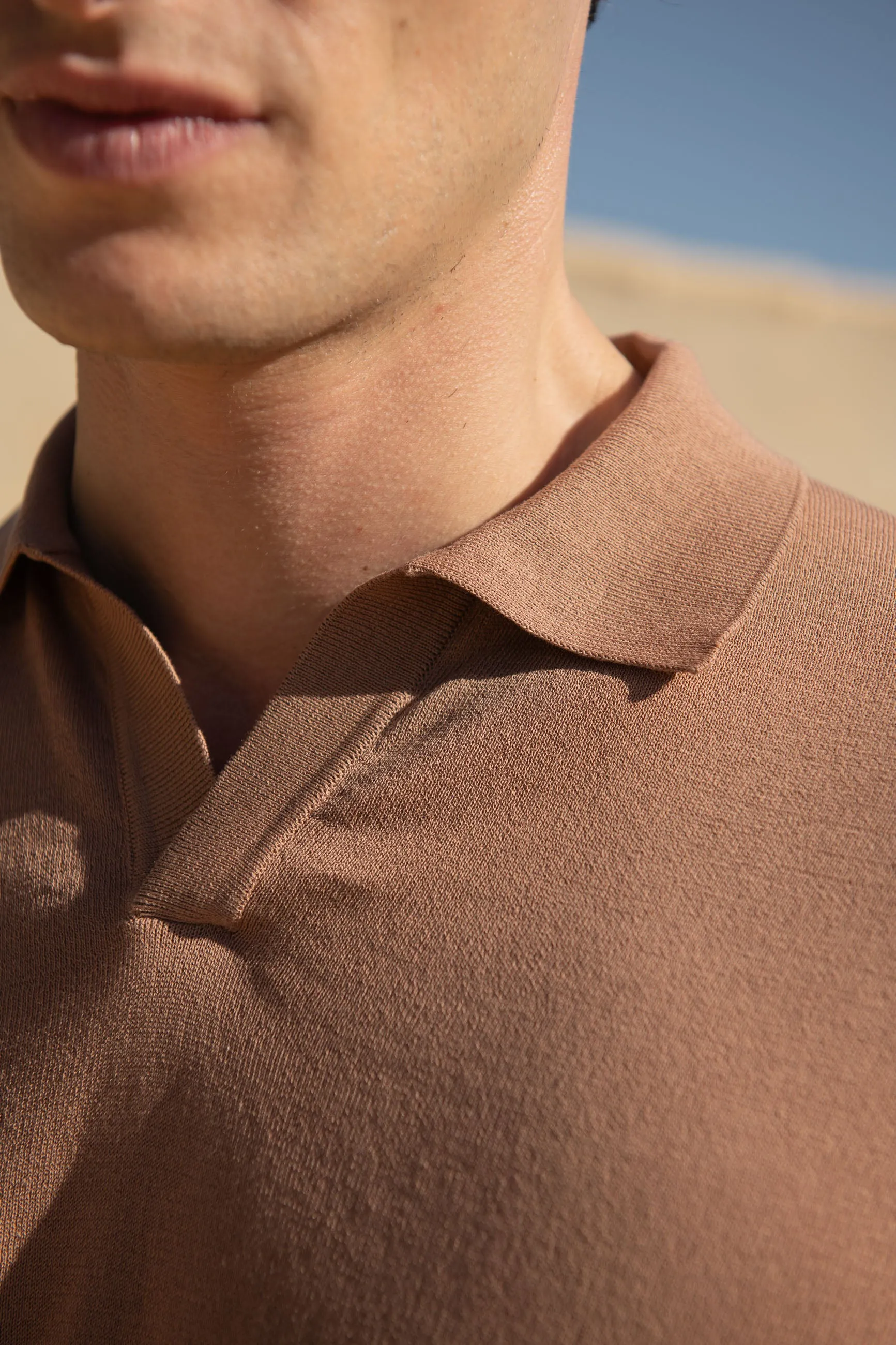 Rusty cotton polo - Made in Italy