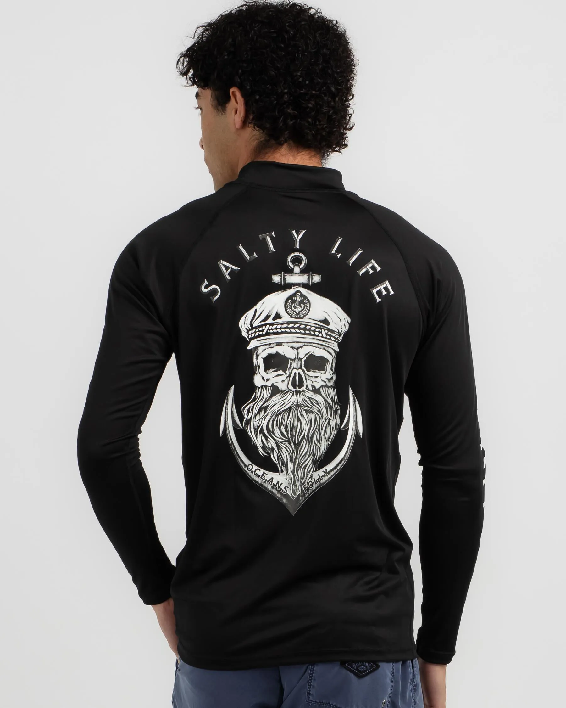 Salty Life Anchors Long Sleeve Rash Vest