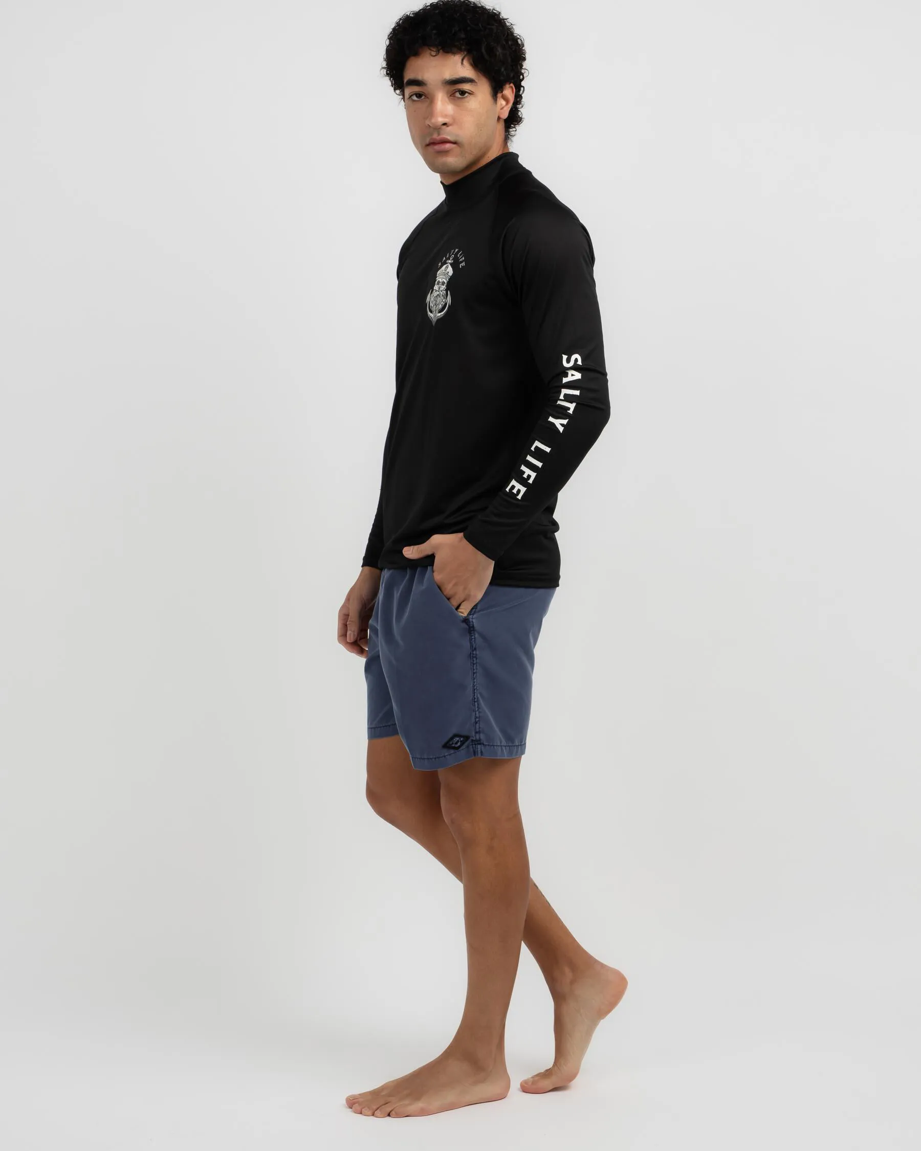 Salty Life Anchors Long Sleeve Rash Vest