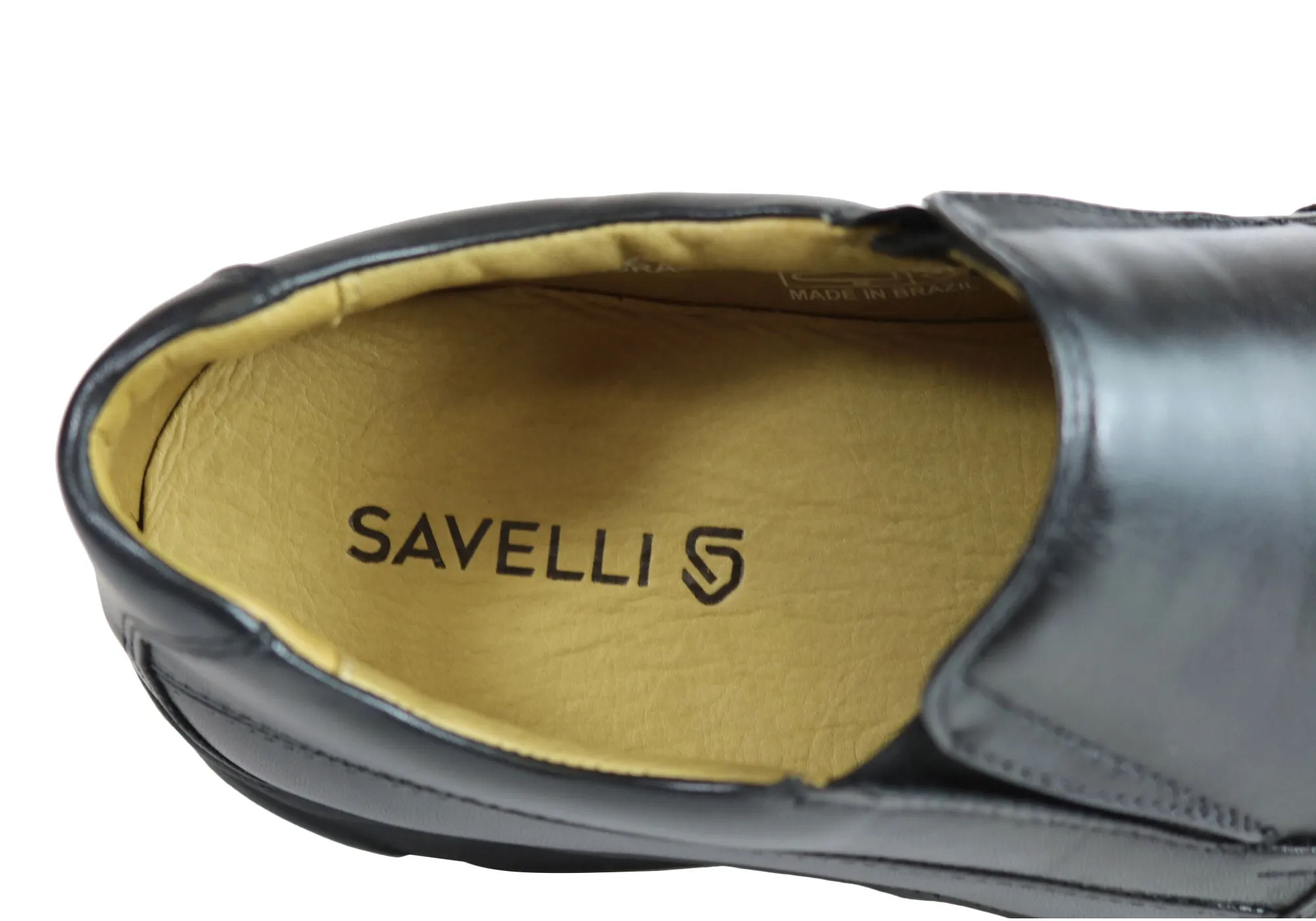 Savelli Roye Mens Comfort Leather Slip On Shoes Made In Brazil