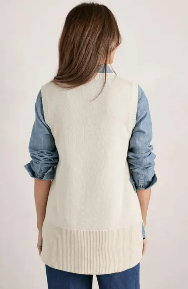 Seasalt Smallcombe Organic Cotton Knitted Vest  -  at CCW Clothing