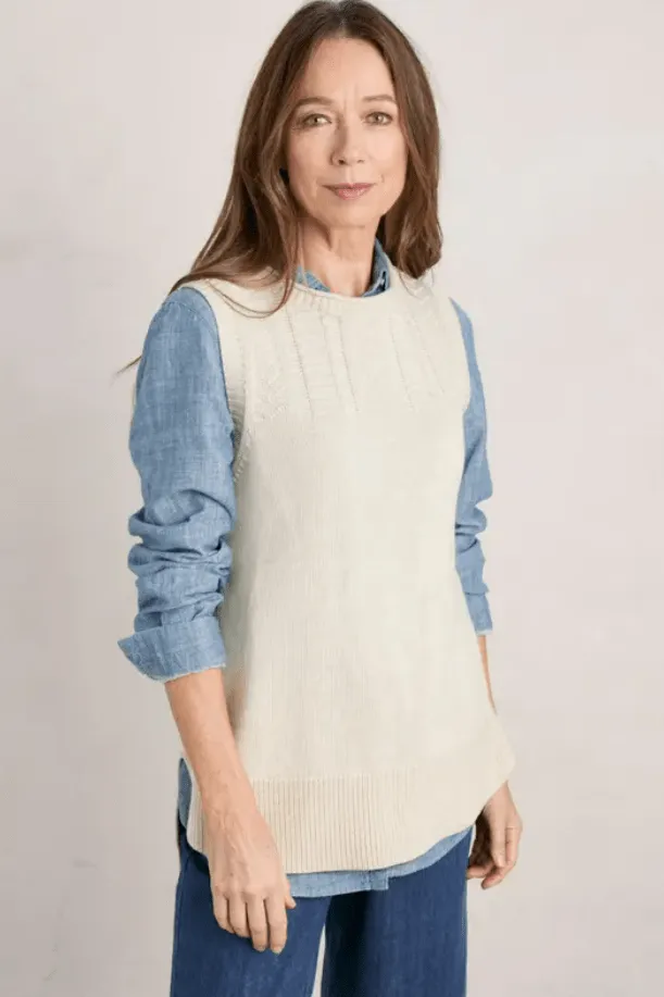 Seasalt Smallcombe Organic Cotton Knitted Vest  -  at CCW Clothing