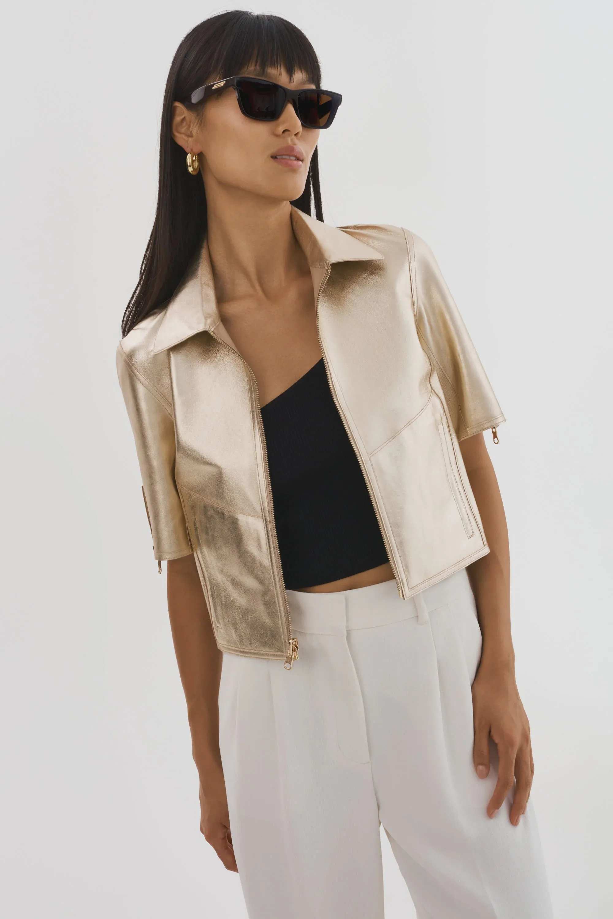 SEVANA REVERSIBLE LEATHER JACKET