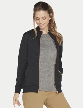 Skechers Women's The GO WALK Everywhere Zip Up Jacket - S - Black, Black,Navy,Pink