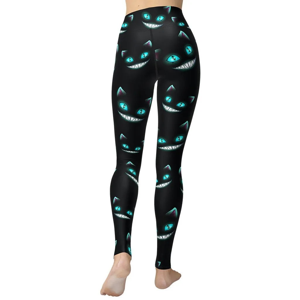 Spooky Halloween Cat Yoga Leggings