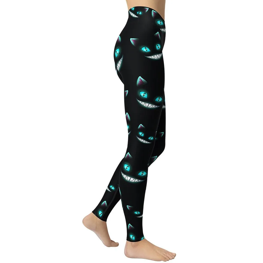 Spooky Halloween Cat Yoga Leggings