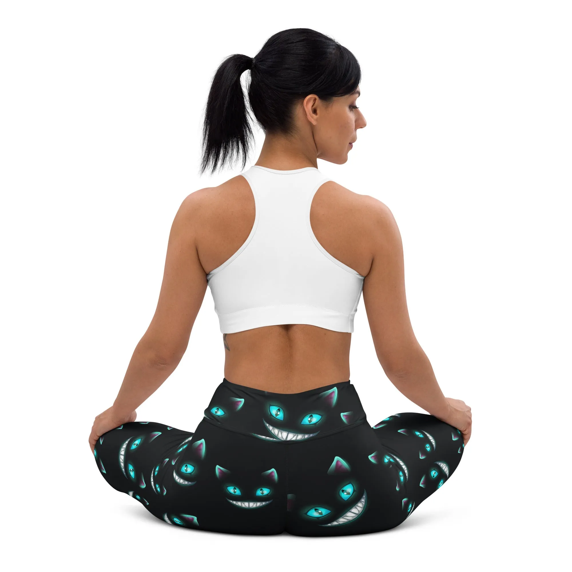 Spooky Halloween Cat Yoga Leggings