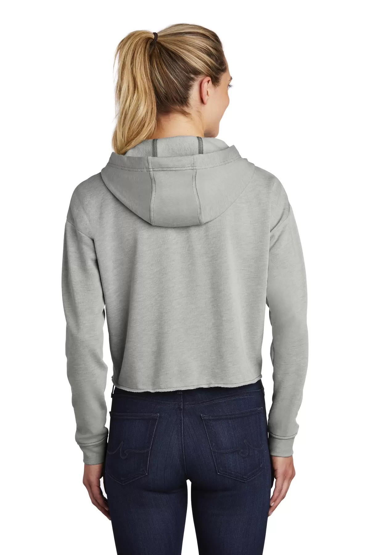 Sport Tek LST298 Sport-Tek    Ladies PosiCharge    Tri-Blend Wicking Fleece Crop Hooded Pullover SKU: LST298