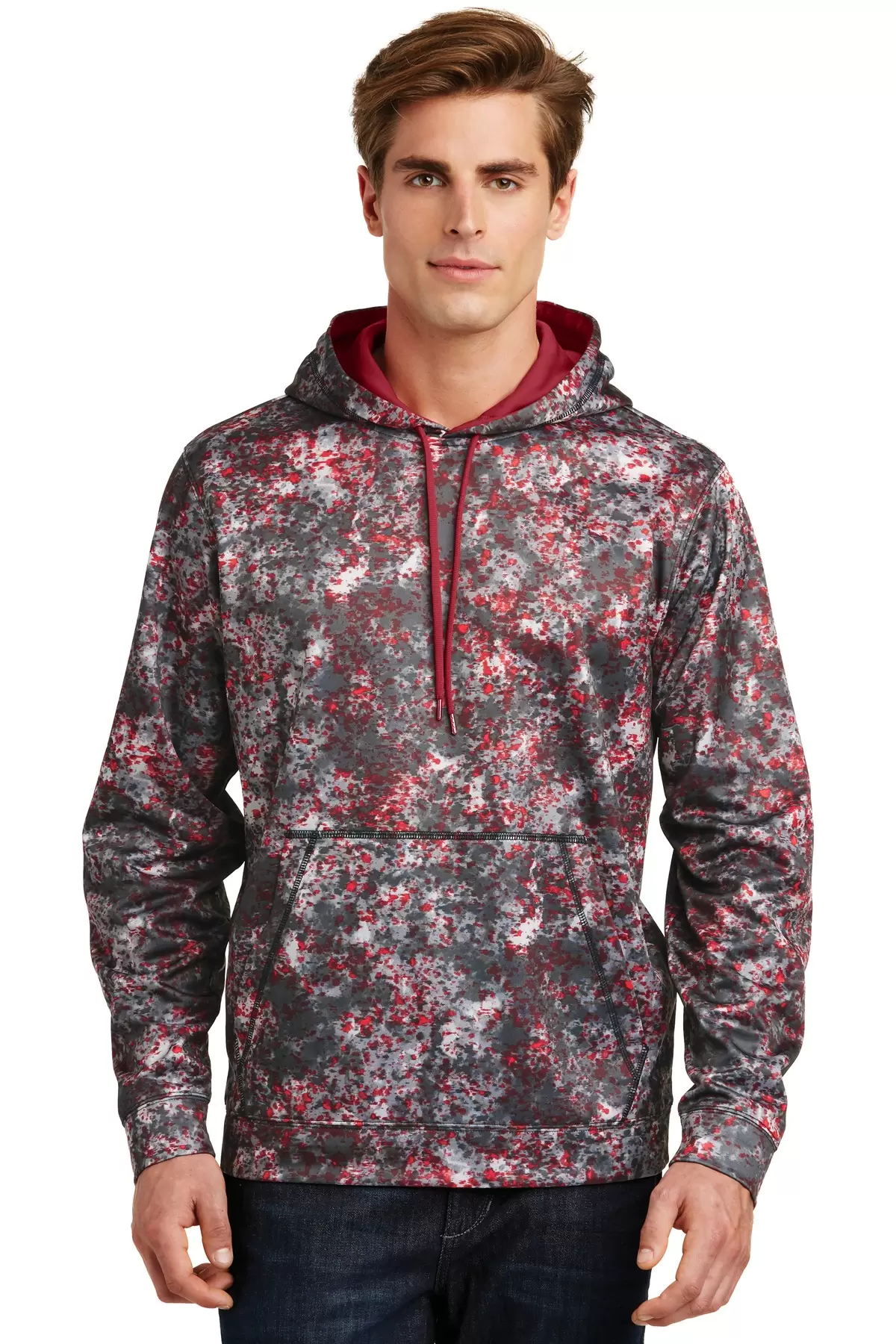 Sport Tek ST230 Sport-Tek Sport-Wick Mineral Freeze Fleece Hooded Pullover SKU: ST230