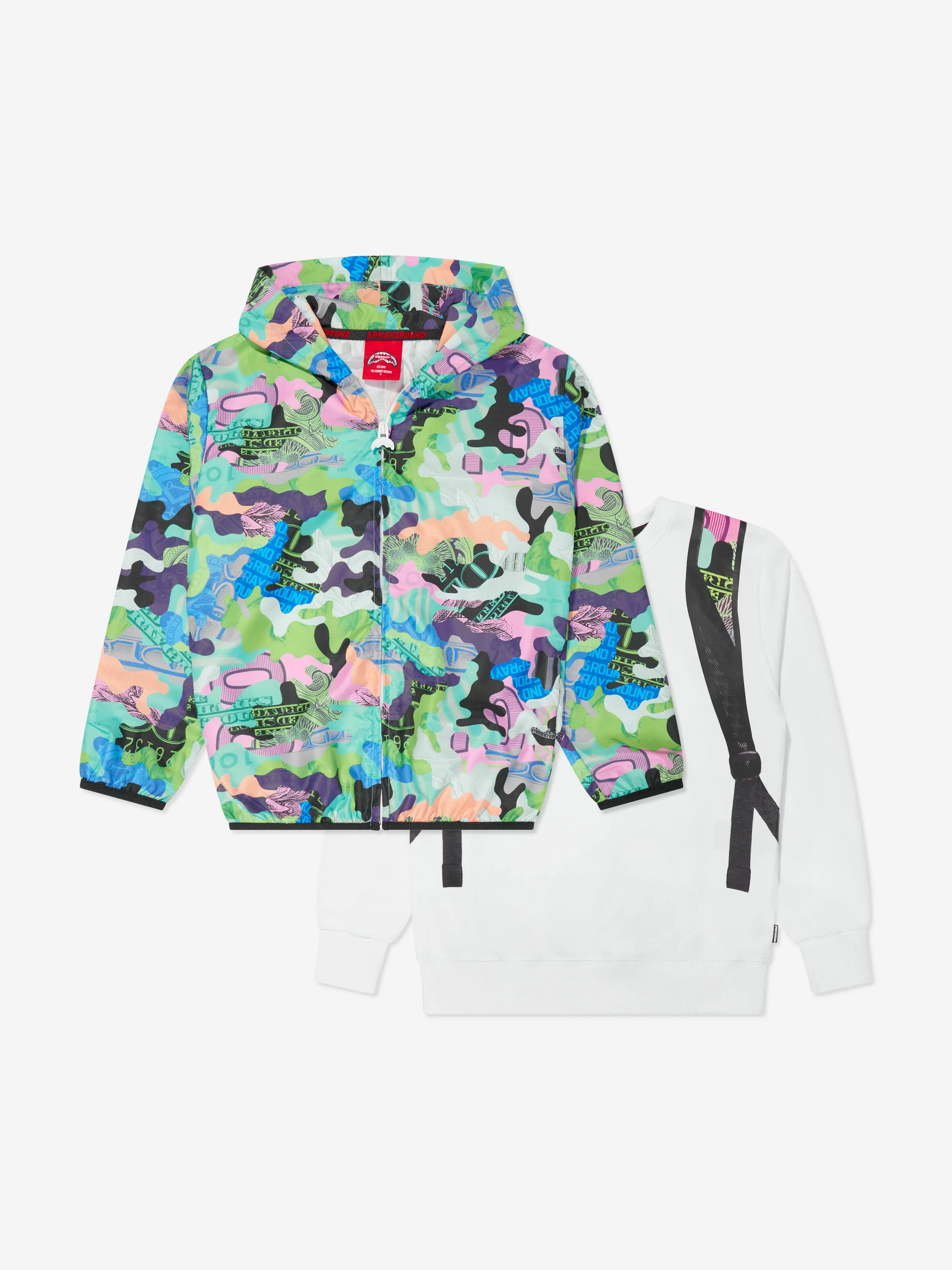 Sprayground Boys Camo 100 Backpack Crew in Multicolour