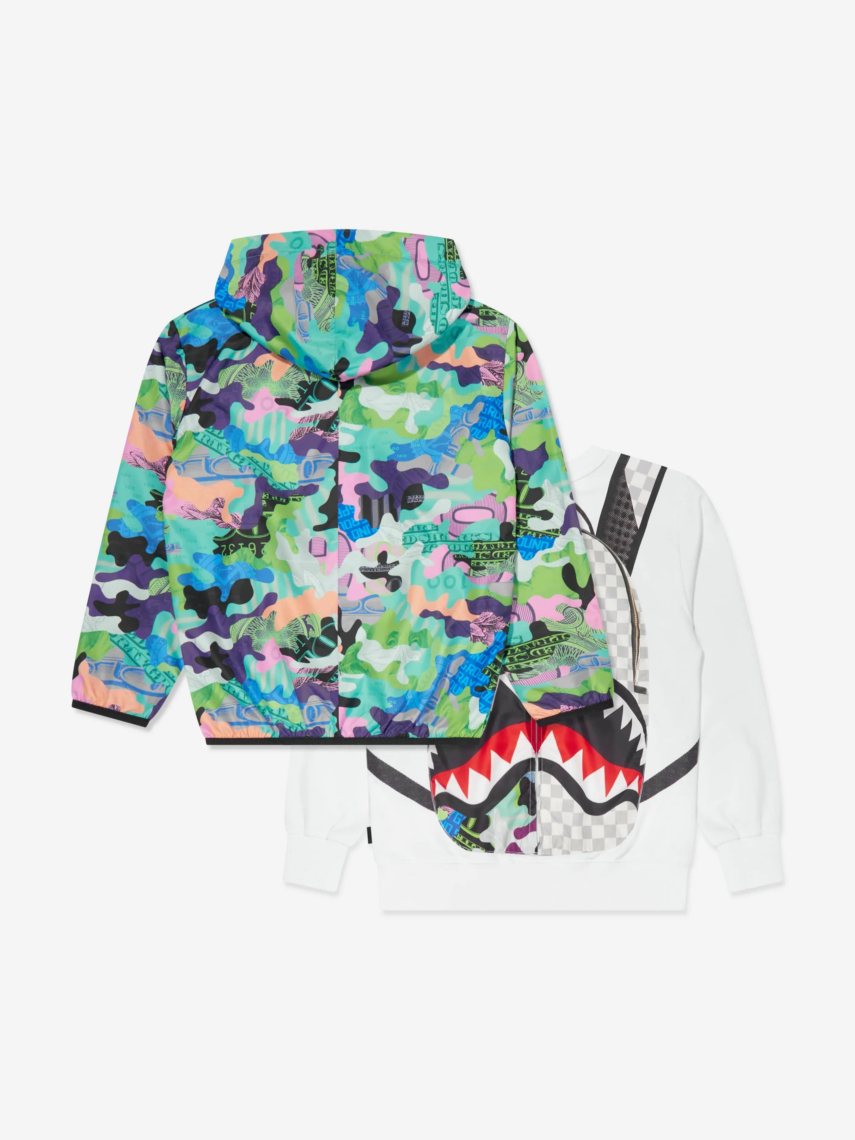 Sprayground Boys Camo 100 Backpack Crew in Multicolour