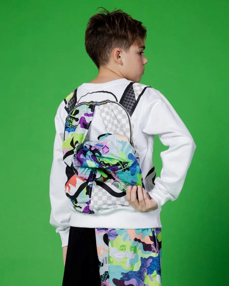 Sprayground Boys Camo 100 Backpack Crew in Multicolour