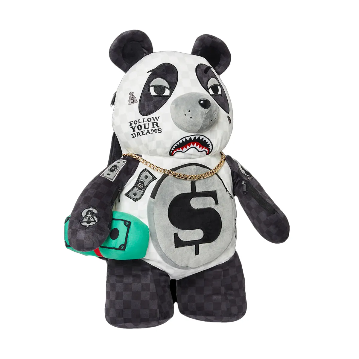 Sprayground Unisex Kung Fu Panda Money Bear Backpack 910B6702NSZ Multicolor