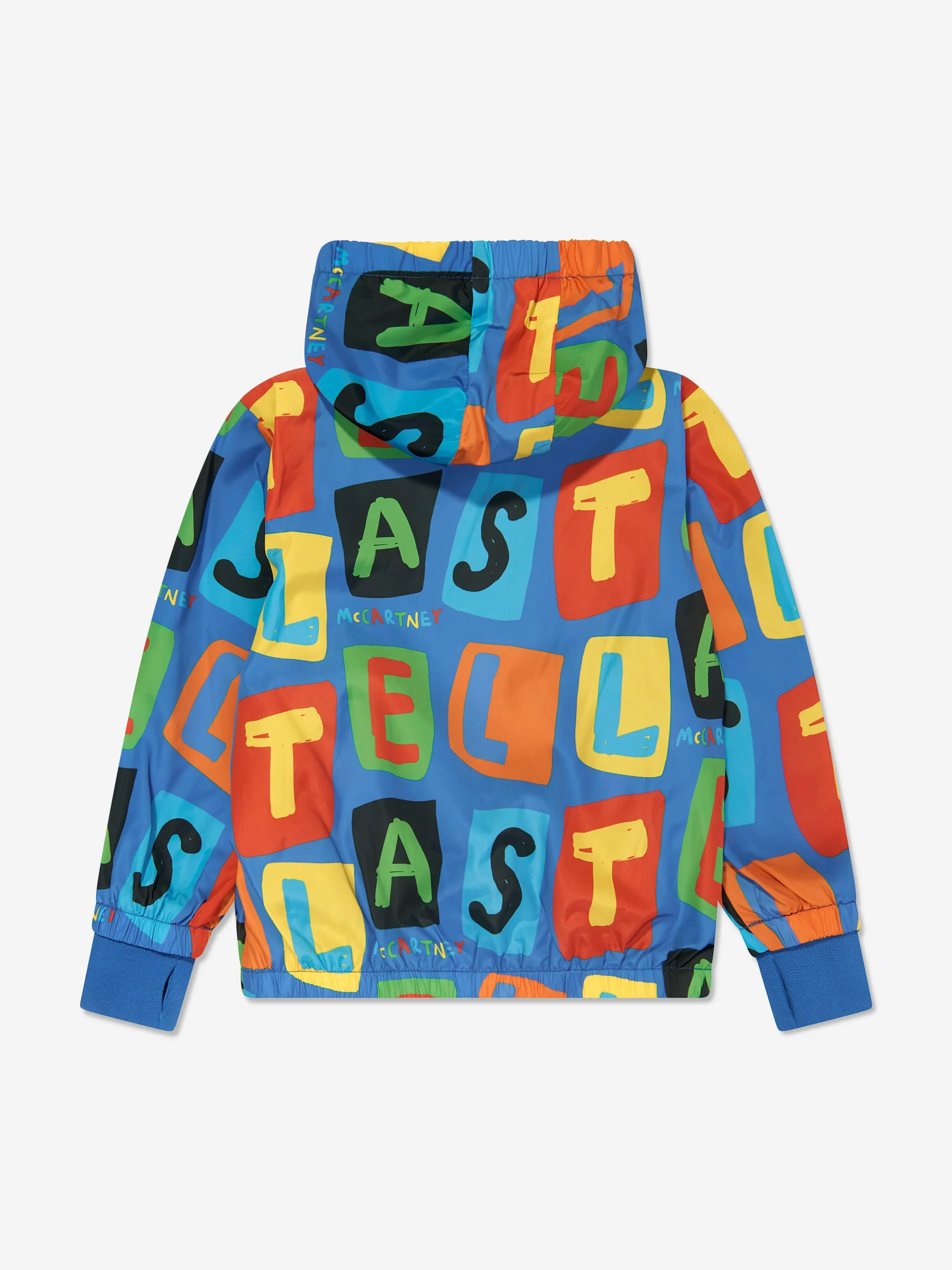 Stella McCartney Boys Logo Zip Up Jacket in Blue