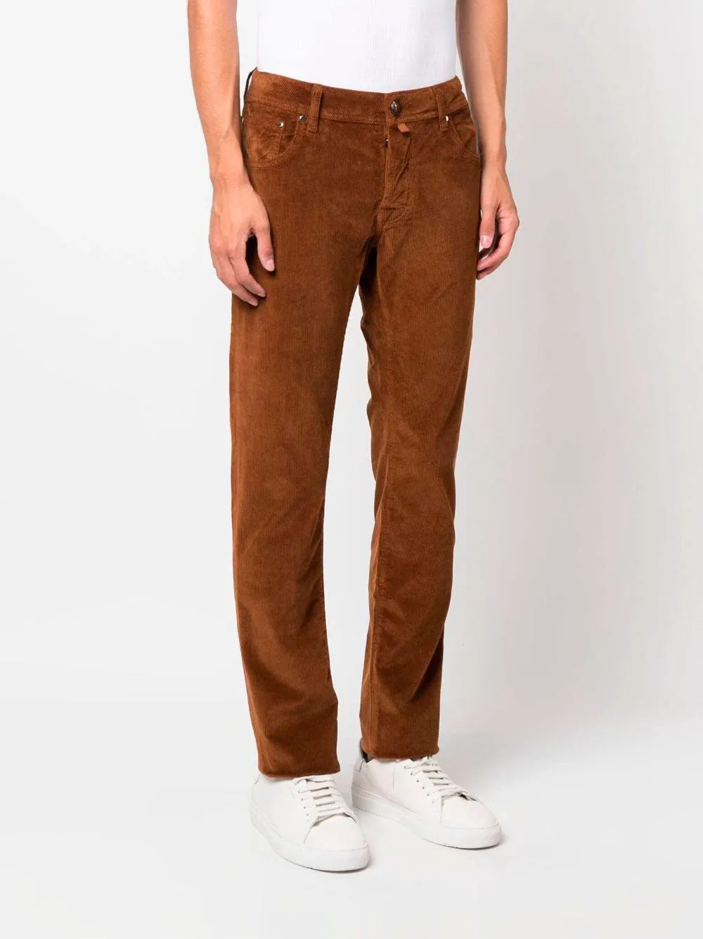 Straight-leg corduroy trousers