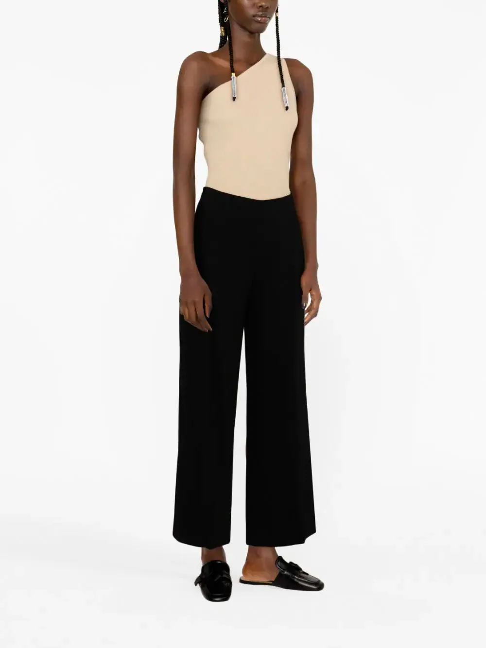 Straight-leg cropped trousers