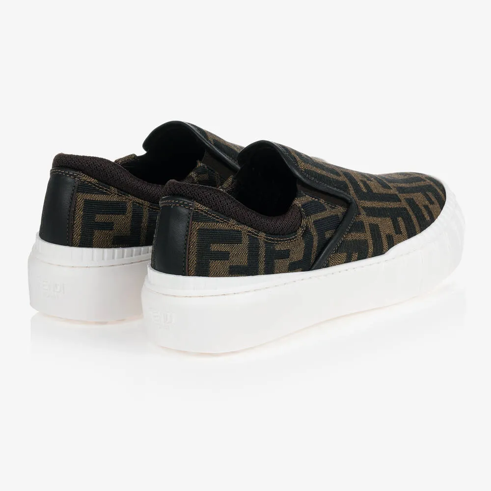 Teen Beige & Black FF Trainers