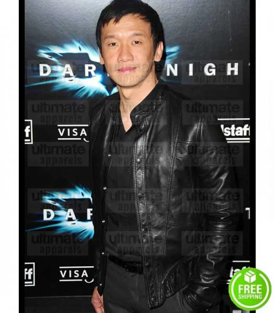 THE DARK KNIGHT CHIN HAN (LAU) BLACK LEATHER JACKET