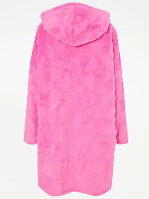 Tickled Pink Heart Zip Up Fleece Snuggle Hoodie | Lingerie | George at ASDA