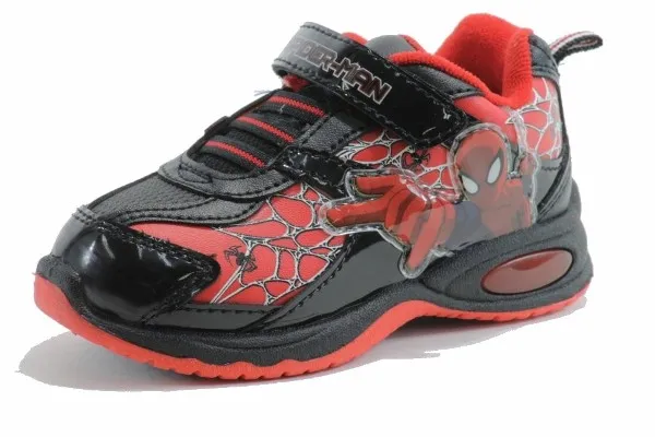 Ultimate Spiderman Toddler Boy's Light Up Sneakers Black/Red SPF903