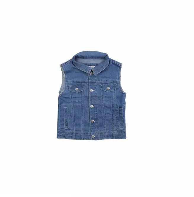 Vintage Th183 Vt003 Denim Vest for Kids - 100% Cotton Fashion