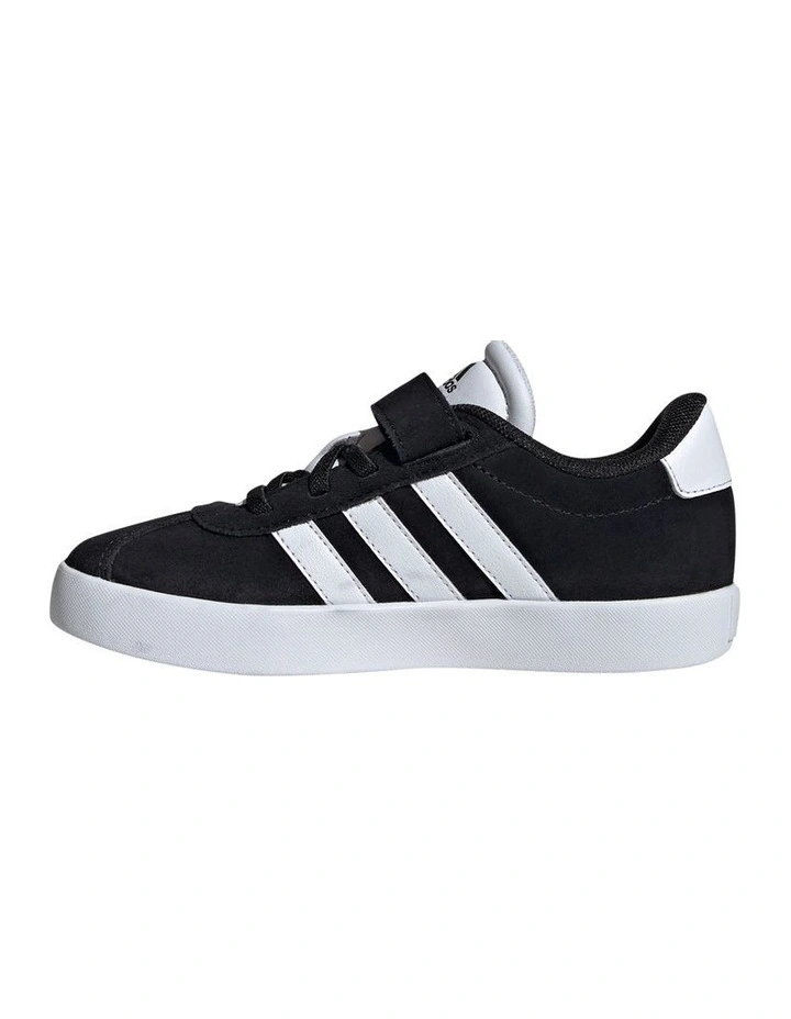 Vl Court 3.0 Self-Fastening Pre-School Sneakers in Black/White