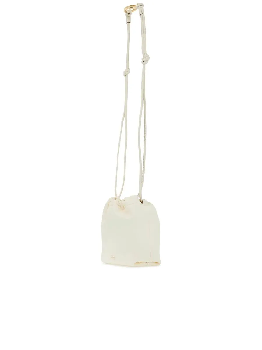 Vlogo Pouf Leather Mini Bucket Bag