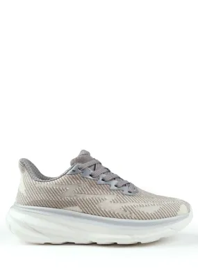 Where's That From Grey Track Breathable Mesh Runner Trainers