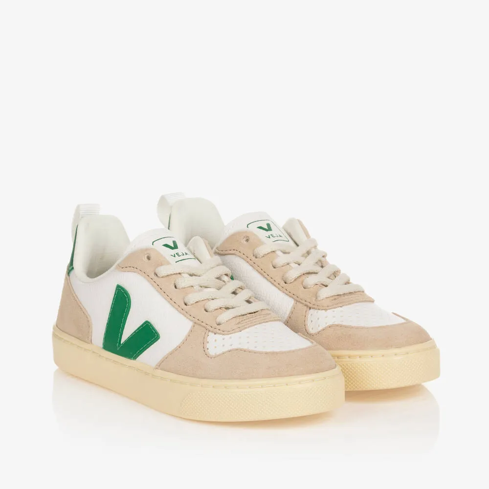 White & Green V-10 Trainers