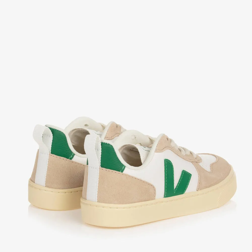 White & Green V-10 Trainers