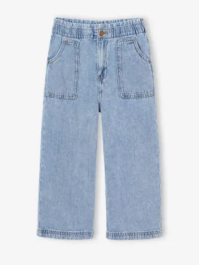 Wide Leg Carpenter Jeans for Girls - light blue