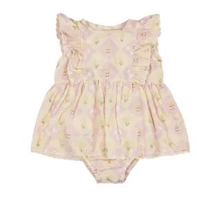 Wild Wawa Junie Romper, Patchwork Pink