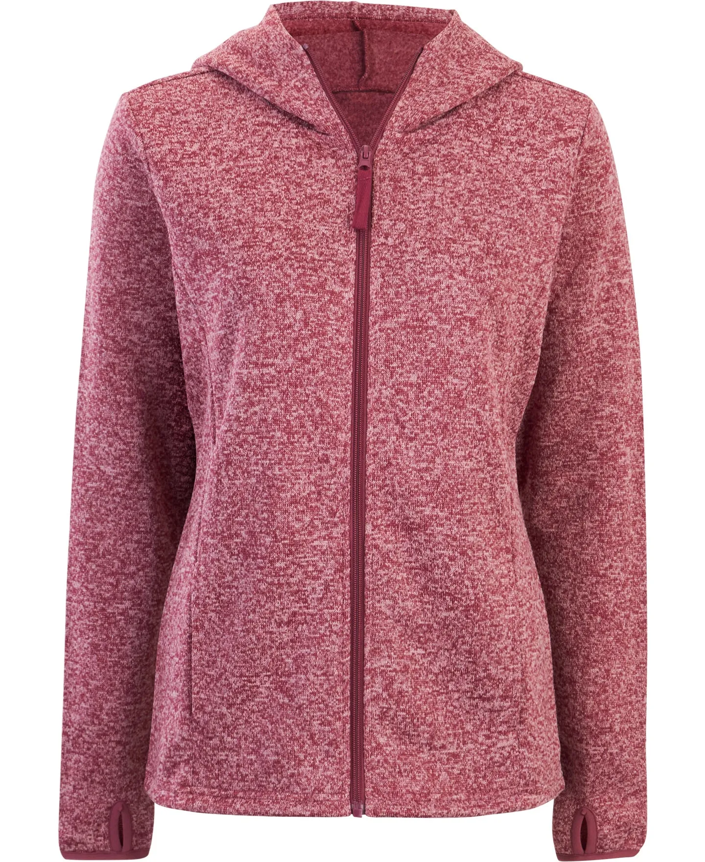 Women's Elite Speckle Fleece Hoodie in Dark Rose | Postie