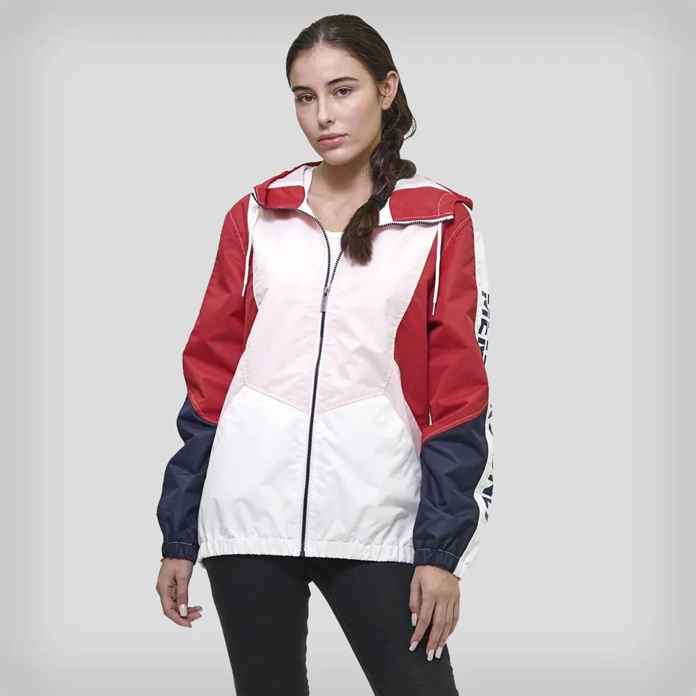 Women's Color Block Poly Taslon Zip Front Jacket - FINAL SALE