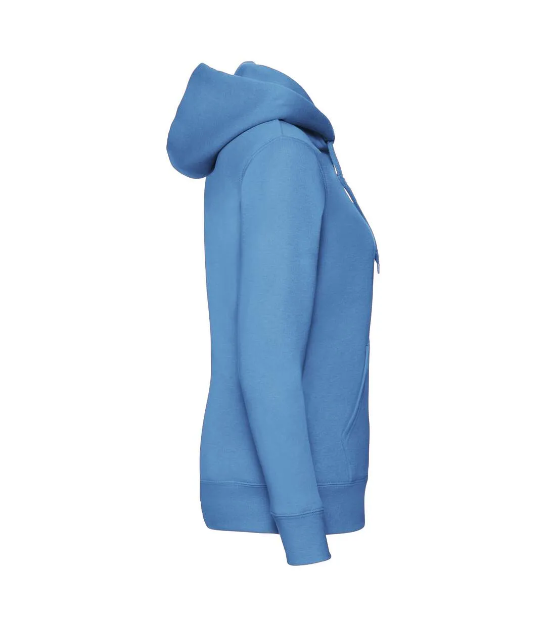 Womens/ladies lady fit full zip hoodie azure Fruit of the Loom