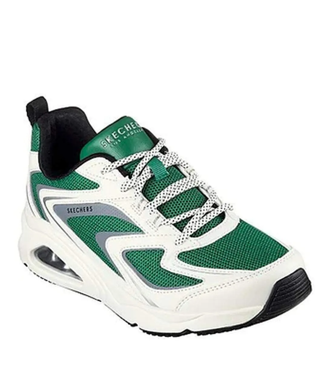 Womens/ladies tres-air uno street fl-air trainers white/green Skechers