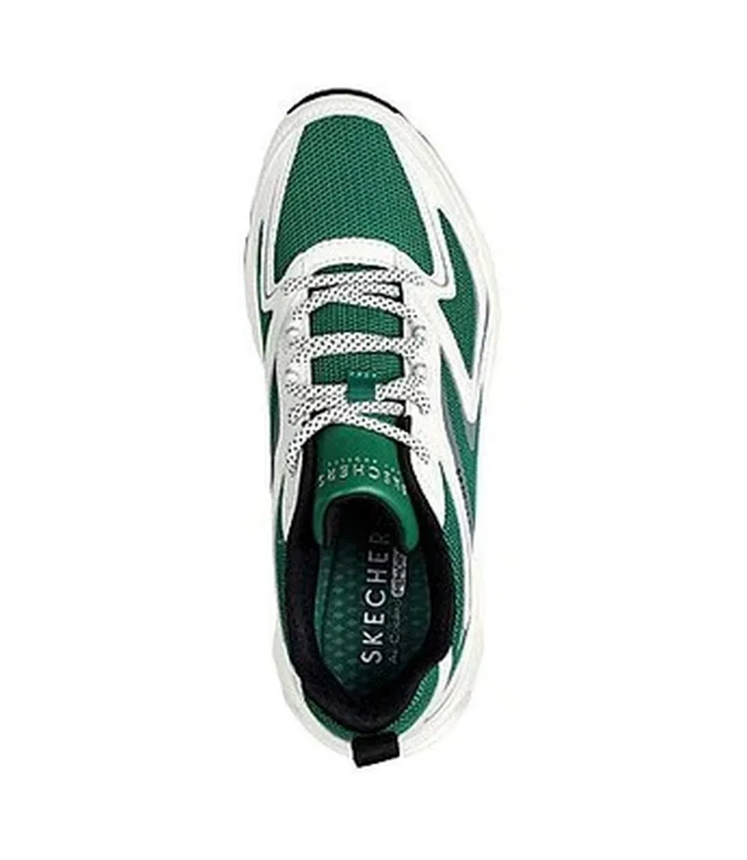 Womens/ladies tres-air uno street fl-air trainers white/green Skechers