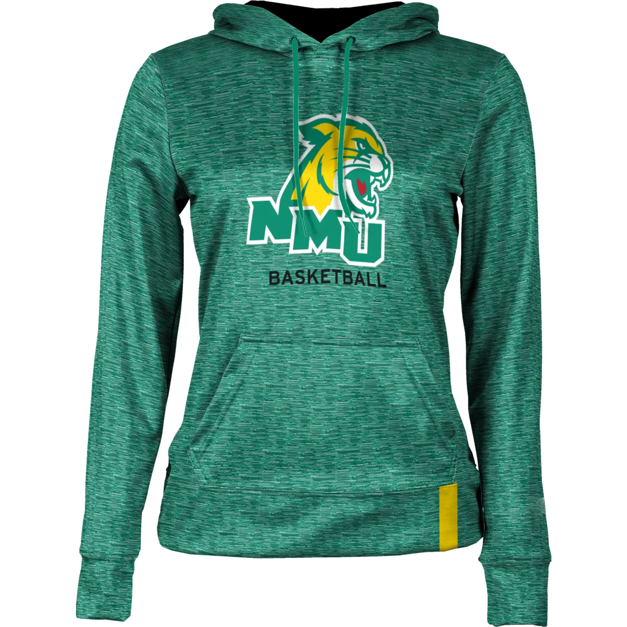 Women's Green Northern Michigan Wildcats Basketball Pullover Hoodie